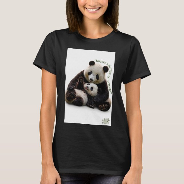 Starkare Tillsammans i Harmoni Pandas Kvinna Ekolo T Shirt (Framsida)