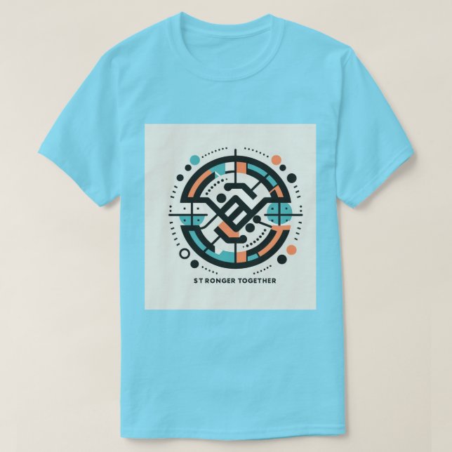 Starkare tillsammans - minimalistisk enhet T-Shirt (Design framsida)