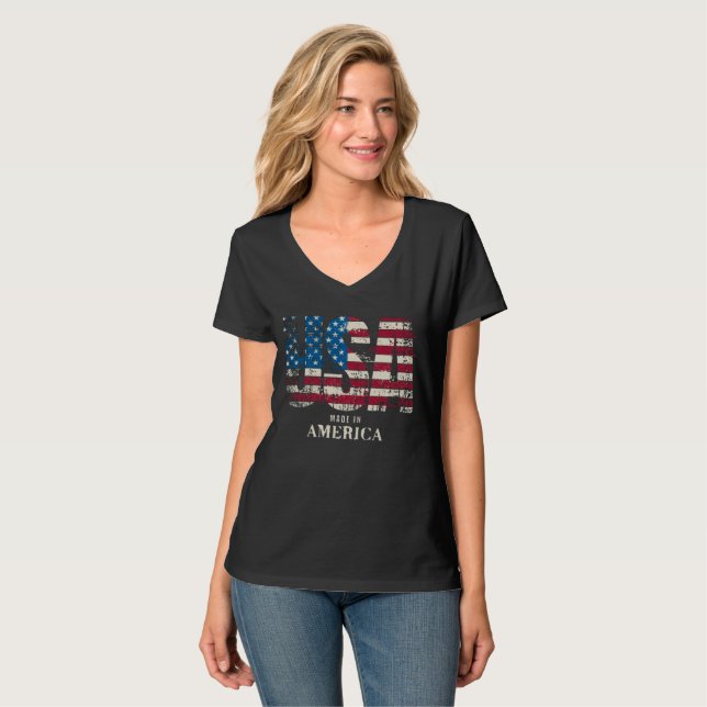 Starkare Tillsammans Ord Moln V-ringad T-Shirt - I (Hel framsida)