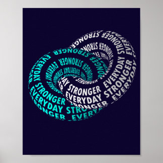 Starkare varje dag – Inspirerande Fitnessmotivatio Poster