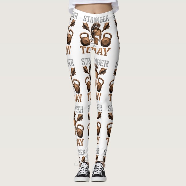 Starkare Vs Idag | Slå Din Bästa Själv Leggings (Framsida)