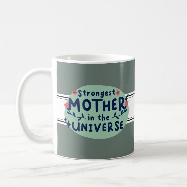 Starkast Mor i Universum Kaffemugg (Vänster)