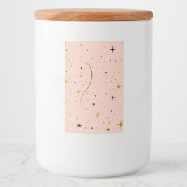 StarKeep - Glass Burk med lock och stjärndesign Mat Etikett