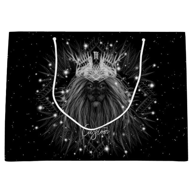 Stärkelse Lejon med Krona Monogram (Framsidan)