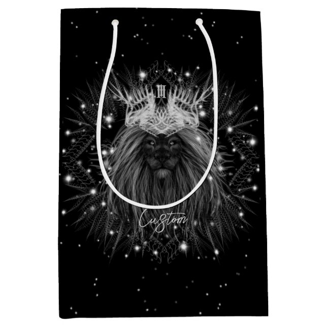 Stärkelse Lejon med Krona Monogram (Framsidan)