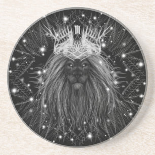 Stärkelse Lejon med Krona Monogram Underlägg