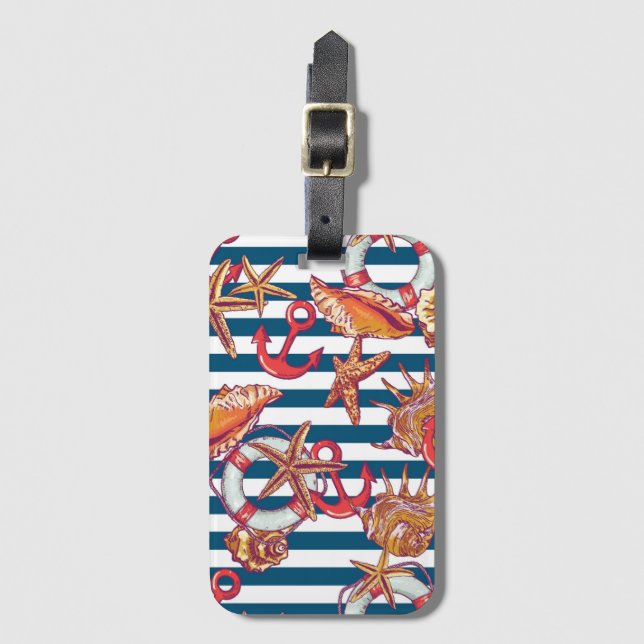 Stärkelse och Rand Mönster Bagagebricka (Framsida vertikal)