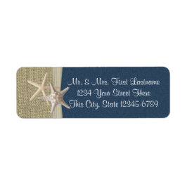 Stärkelsefisk, persikor och pärlflotta returadress etikett