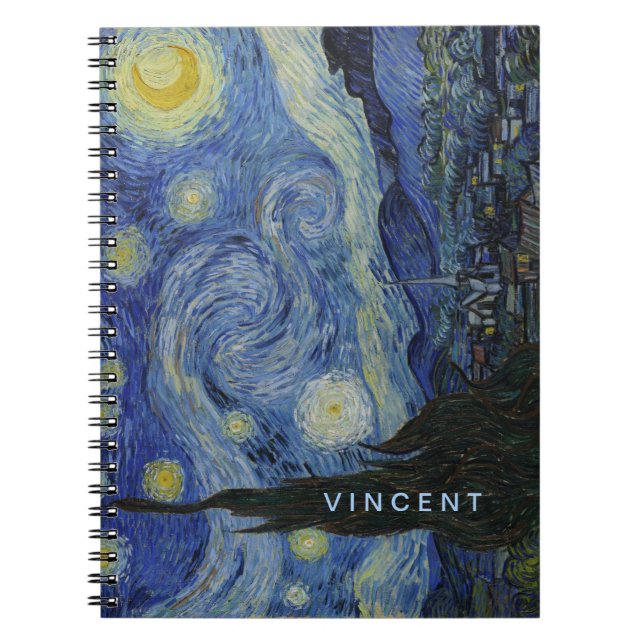 Stärkelsenatten Vincent van Gogh Anteckningsbok Med Spiral (Framsidan)