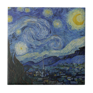 Stärkelsenatten Vincent van Gogh Kakelplatta