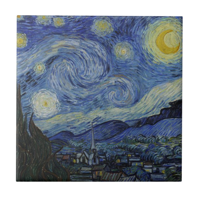 Stärkelsenatten Vincent van Gogh Kakelplatta (Framsidan)