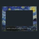 Stärkelsenatten Vincent van Gogh Magnetisk Fotoram<br><div class="desc">Den här vackra konsdesignen på bran visar den nederländske efterbildaren Vincent van Goghs berömd målning, "Stjärnighet." Under sin vistelse på Saint Remy-asyl på 1880-talet skildrade van Gogh den rullande backe och cypress träd han såg från sitt fönster. Han lade också till byn, som han inte kunde se från sitt fönster,...</div>