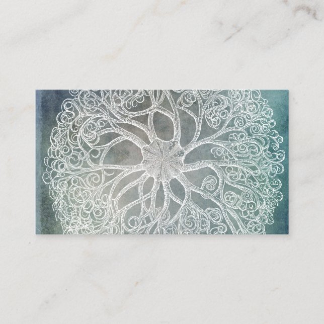 Stärkelsepersikofärgad blåfärgad blåfärgad blåfärg visitkort (Framsida)