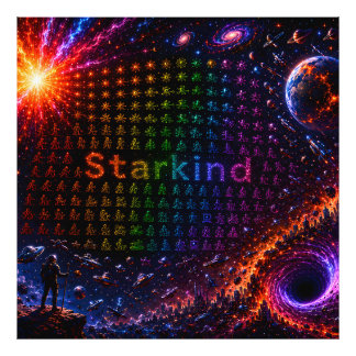 Starkind – Kosmisk Evolution av Liv Fototryck