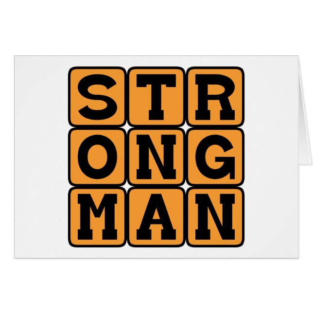 Starkman, kroppsbyggare hälsningskort (Framsidan Horizontal)