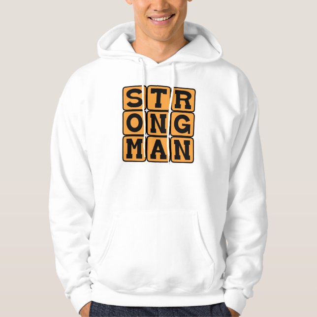 Starkman, kroppsbyggare sweatshirt med luva (Framsida)