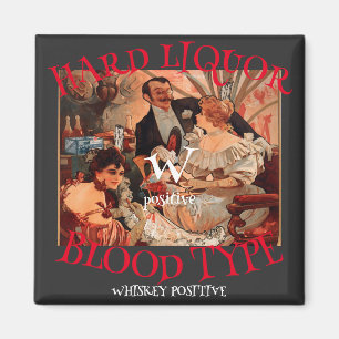 Starksprit Blodtyp W positiv Whiskey Magnet