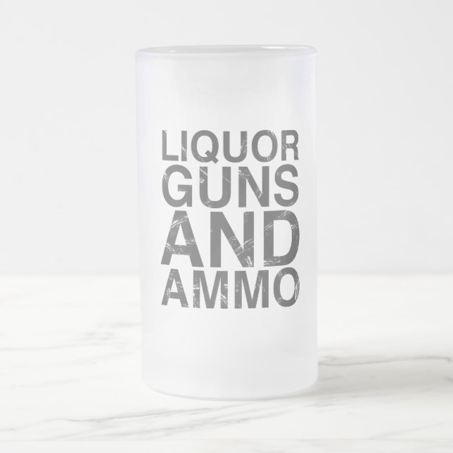 Starkspritvapen & frostat exponeringsglas för Ammo Ölglas (Center)