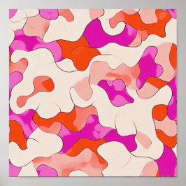 Starkt Abstrakt-flöde Poster