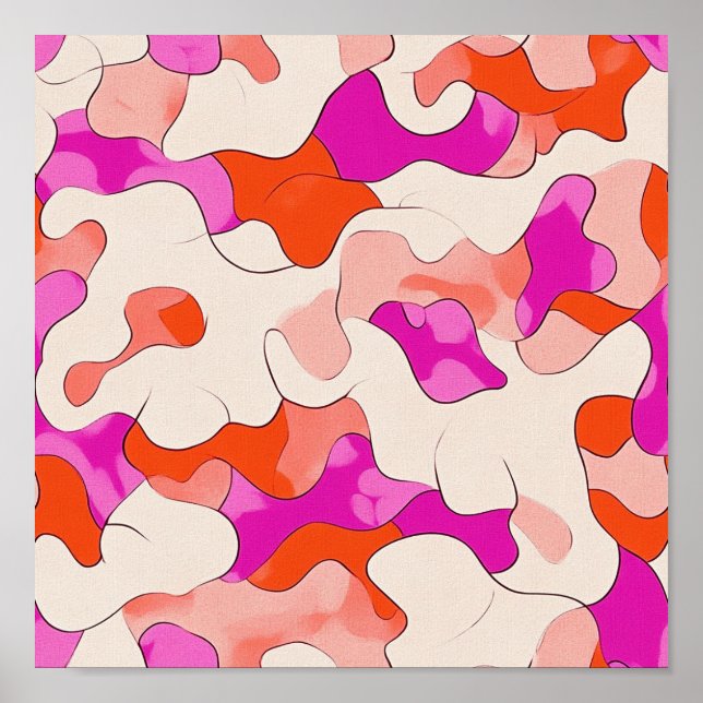 Starkt Abstrakt-flöde Poster (Framsidan)