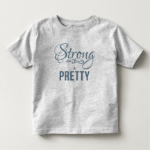 Starkt är Söt GreyBlue Kids T