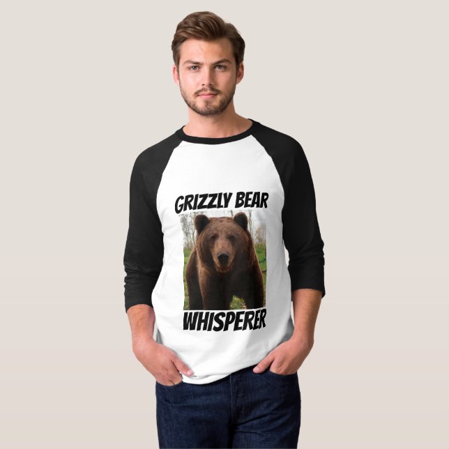 STARKT BÄRA WHISPERER FUNNY MANAR T-SHIRTS (Hel framsida)