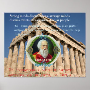 Starkt berömdt citationstecken för Socrates - Poster