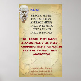 Starkt berömdt citationstecken för Socrates - Poster