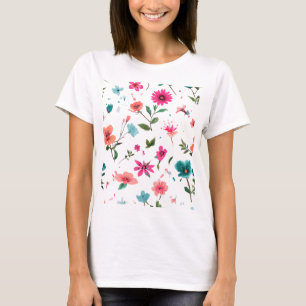 Starkt Blommönster Art T Shirt