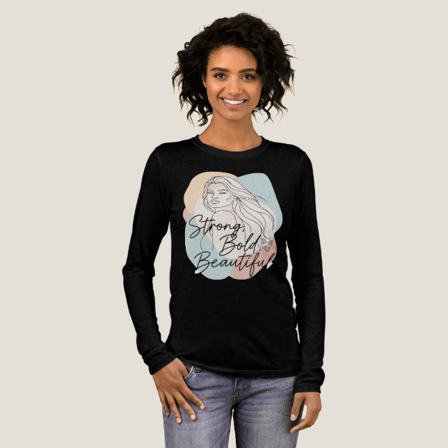 Starkt djärv - Minimalistisk konsthantverk T Shirt (Hel framsida)
