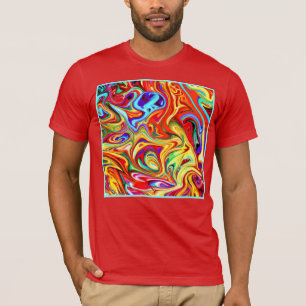 Starkt färgfull Mönster-teckning T Shirt