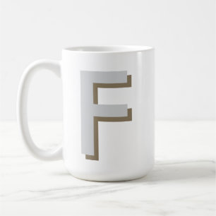 Starkt fet monogram initialt kaffemugg