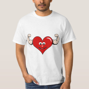 Starkt Hjärtas Herrgrafisk T-Shirt - Fitnessmotiva