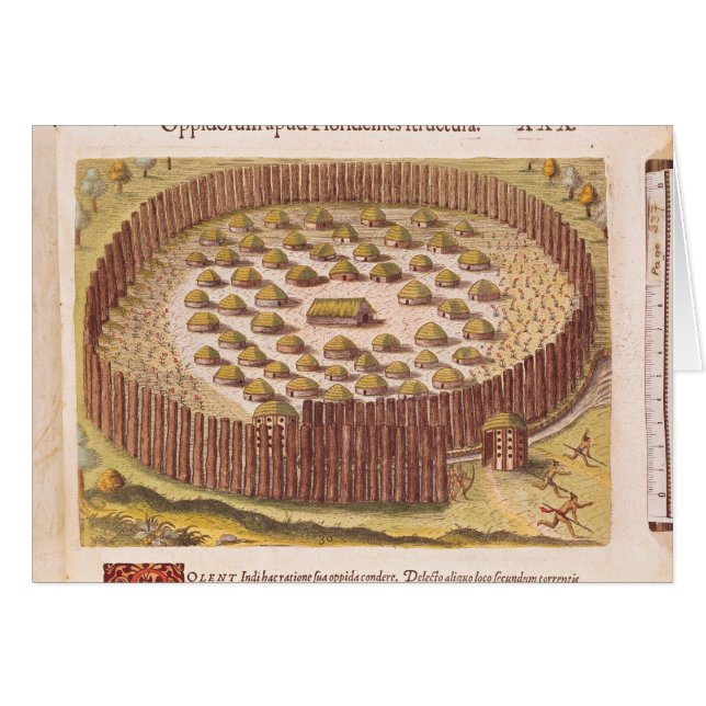 Stärkt indisk by, från 'Brevis 2 Hälsningskort (Framsidan Horizontal)