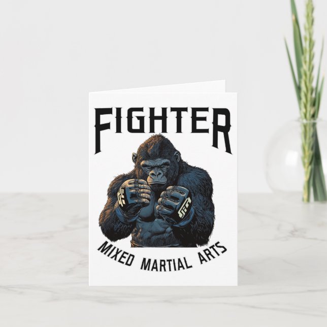 Starkt Mma Gorilla - Boxing and Cage Fighting Kort (Framsida)