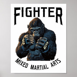 Starkt Mma Gorilla - Boxing and Cage Fighting Poster