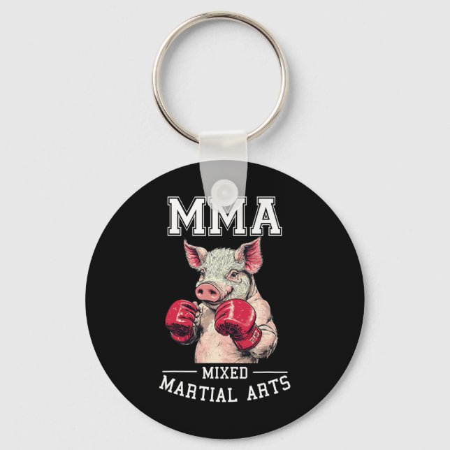 Starkt MMA Gris - Thai Boxing Cage Fighting Nyckelring (Framsida)