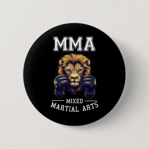Starkt MMA Lejon - Thai Boxing Cage Fighting Knapp