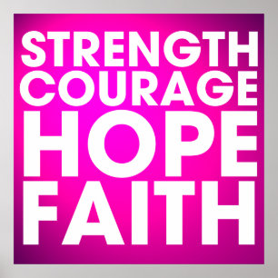 Starkt mod Hotell Faith - Idénationell Rosa Poster