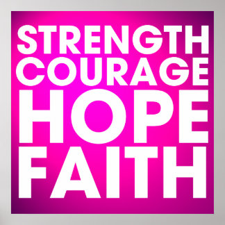 Starkt mod Hotell Faith - Idénationell Rosa Poster