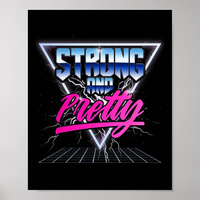 Starkt och Söt 90-talets 80-talets Vaporwave Bodyb Poster (Framsidan)