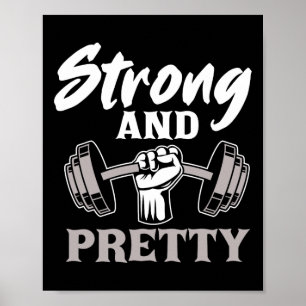 Starkt och Söt Gym Fitness Sport Bodybuilding Poster
