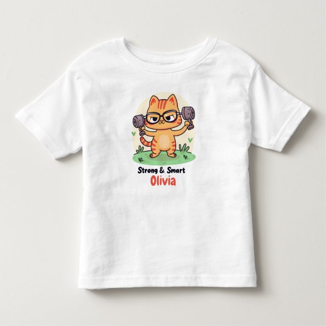 Starkt smart katt t shirt (Framsida)