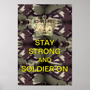 Starkt stag & soldat på poster