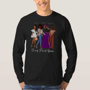 Starkt svart kö inspirationsinflytande Ord T Shirt