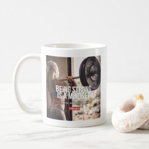 Starkt tänkesätt - Kvinnors Fitness-inspiration Kaffemugg