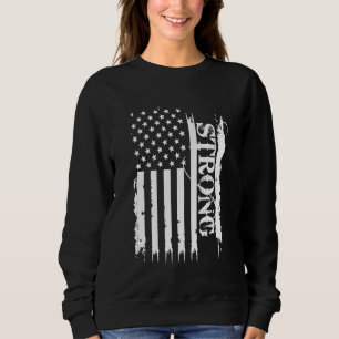 Starkt United Stater Distress w US Flagga T Shirt