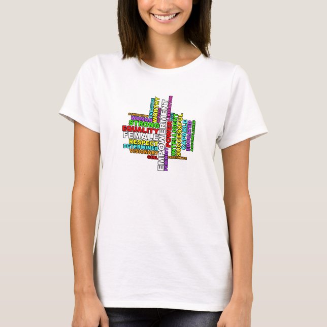 Starkt Woman Ord Cloud T Shirt (Framsida)