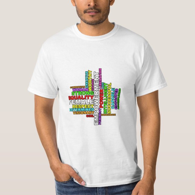 Starkt Woman Ord Cloud T Shirt (Framsida)
