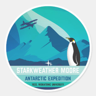 Starkweather-Moore Antarktis Expedition Runt Klistermärke